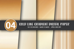 Gold Line Gradient Digital Paper Product Image 1