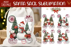 Cartoon Christmas Mice Santa Sack, Christmas Santa Sack PNG Product Image 1