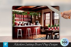 Farmhouse Holiday Coffee Bar Cutting Board PNG Design Product Image 1