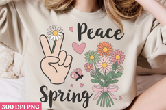 Peace Spring PNG, Hello Spring Sublimation PNG Product Image 2