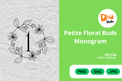 Petite Floral Buds Monogram Product Image 1