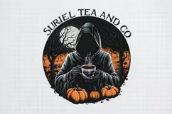 Vintage Halloween, Suriel tea and co Clipart PNG Product Image 1
