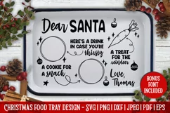 Santa Tray SVG | Christmas Tray Cut File | Cookies For Santa Product Image 1