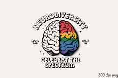 NEURODIVERSITY CELEBRATE PNG, Autism Sublimation PNG Product Image 2