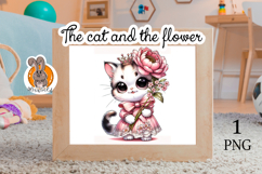 The cat and the flowers Product Image 1