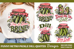 Stay in Your Brine Funny Pickle PNG, Retro Dill Pickle Jar Q Product Image 1
