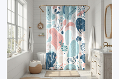 Neutral shower curtain mockup Product Image 2