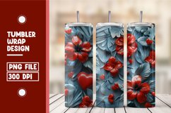 Heart Flower Tumbler Wrap Design Product Image 1