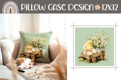 Easter Eggs Pillow Case, Easter Chick Pillow Print Product Image 1