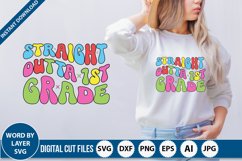 Straight Outta 1st Grade retro SVG design Product Image 1