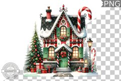 Christmas House Sublimation - Clipart PNG Design Product Image 1