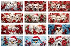 80 3D Christmas Mug Wrap Bundle, Cow PNG, Hole In Wall PNG Product Image 2