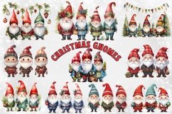 Christmas Gnomes Clipart Gnomies Product Image 1