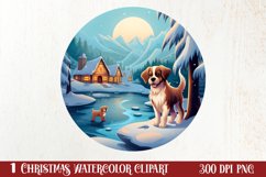 3D Christmas Dog Ornaments Engraved Bundle, 3D Dog Christmas Product Image 1
