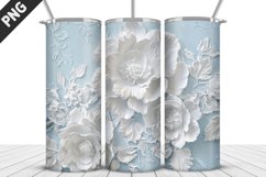 3D Flowers Tumbler Wrap | Sublimation Design | Tumble PNG Product Image 2