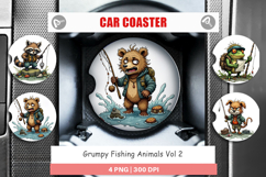 Car Coaster Fishing Grumps Product Image 1