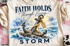 I Can Face Rough Waters Shirt PNG, With God Aboard Christian Product Image 1