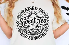 Raised On Sweet Tea And Sunshine Svg, Tea Lover Svg. Product Image 2