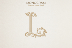 L Monogram Logo, Elegant Initial Monogram Product Image 1