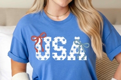 Distressed USA Svg Png | Patriotic Coquette Png Product Image 2