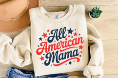 All American Mama Svg | 4th of july Svg | Shirt Svg Product Image 2