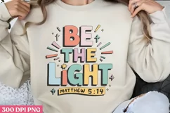 Be the light matthew 5:14 PNG, Retro Christian PNG Product Image 1