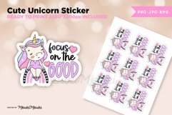 Cute Unicorn Positive Sticker Product Image 1