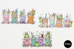 Easter Frog Drinks PNG - Spring Coffee Lover Sublimation Product Image 1