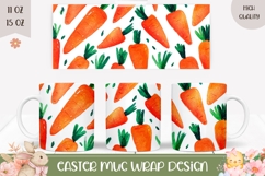 Cartoon Vegetables Mug Wrap, Cartoon Carrot Mug Template Product Image 1