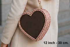 Base for basket purse making heart shape 12 inch 30 cm. Product Image 1