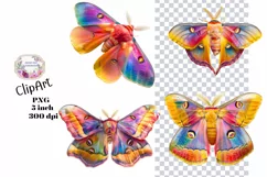 Moths, Junk Journal, PNG, Clipart, Ephemera, Butterflies Product Image 1