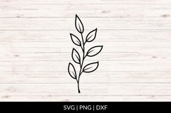 Hand Drawn Autumn Leaf Branch SVG Product Image 1