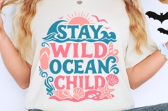 Stay Wild Ocean Child Svg, Retro Summer Svg, Beach Life Svg. Product Image 2