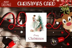 Christmas Greeting Card, Watercolor Ballerina Greeting Card Product Image 1