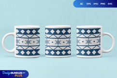 Snowflakes Christmas Pattern Sublimation for Mug Product Image 2