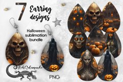 Halloween Concept | 7 Teardrop earring sublimation designs Product Image 1