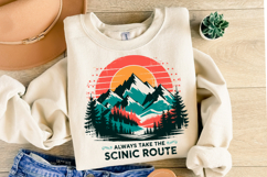 Always take the Scinic Route svg | Svg Cut Files | Shirt Svg Product Image 2