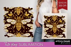 Bee Tote Bag - Honey Bee Tote Bag PNG Sublimation Product Image 1