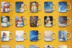 100 Snowman Mug Wrap Bundle, Christmas Sublimation PNG, Holy Product Image 2