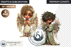 Little Angel praying clipart PNG, Cute angel, christian art Product Image 1