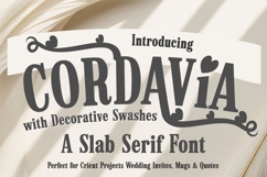 Cordavia Bold Swash Font | Decorative Serif Font Product Image 1