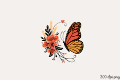 Butterfly Design PNG, Stay positive sublimation PNG Product Image 2