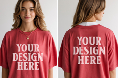 Christmas Bella Canvas 3001 Front And Back Mockups Product Image 1