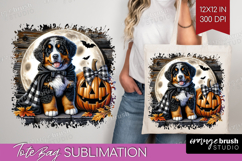 Bernese Mountain Dog Tote Bag Halloween Tote Bag PNG Product Image 1