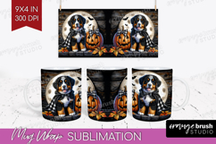 Bernese Mountain Dog Mug Wrap Halloween Mug PNG Sublimation Product Image 1