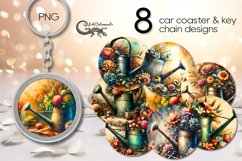 Garden composition | Car coaster &amp; key chain sublimation Product Image 1