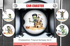 Car Coaster Tropical Frankenstein Product Image 1