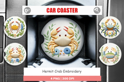 Car Coaster Hermit Crab Embroidery Product Image 1