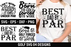 Golf SVG Design - Born to golf forced to work Product Image 1