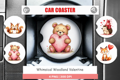 Woodland Valentine Car Coaster Product Image 1